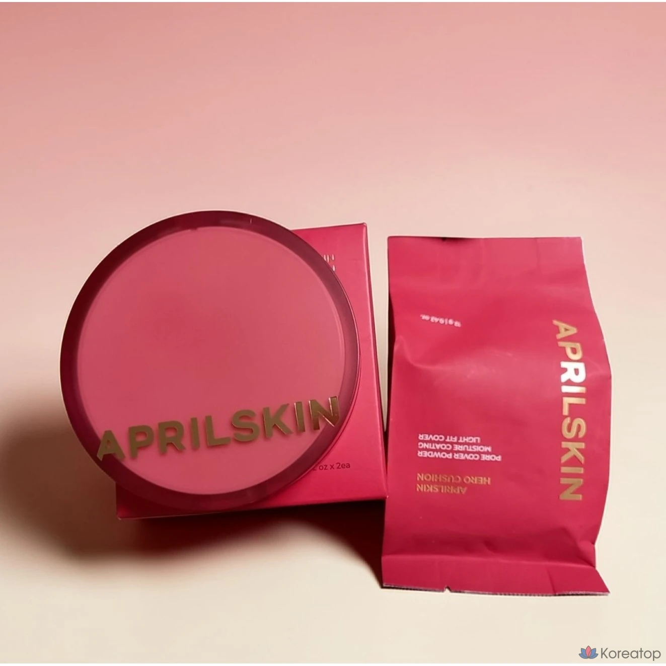 Кушон APRILSKIN Carrot Blemish Cover Hero Cushion (основа + сменный блок), оттенок 21 Light Beige, 1 шт.