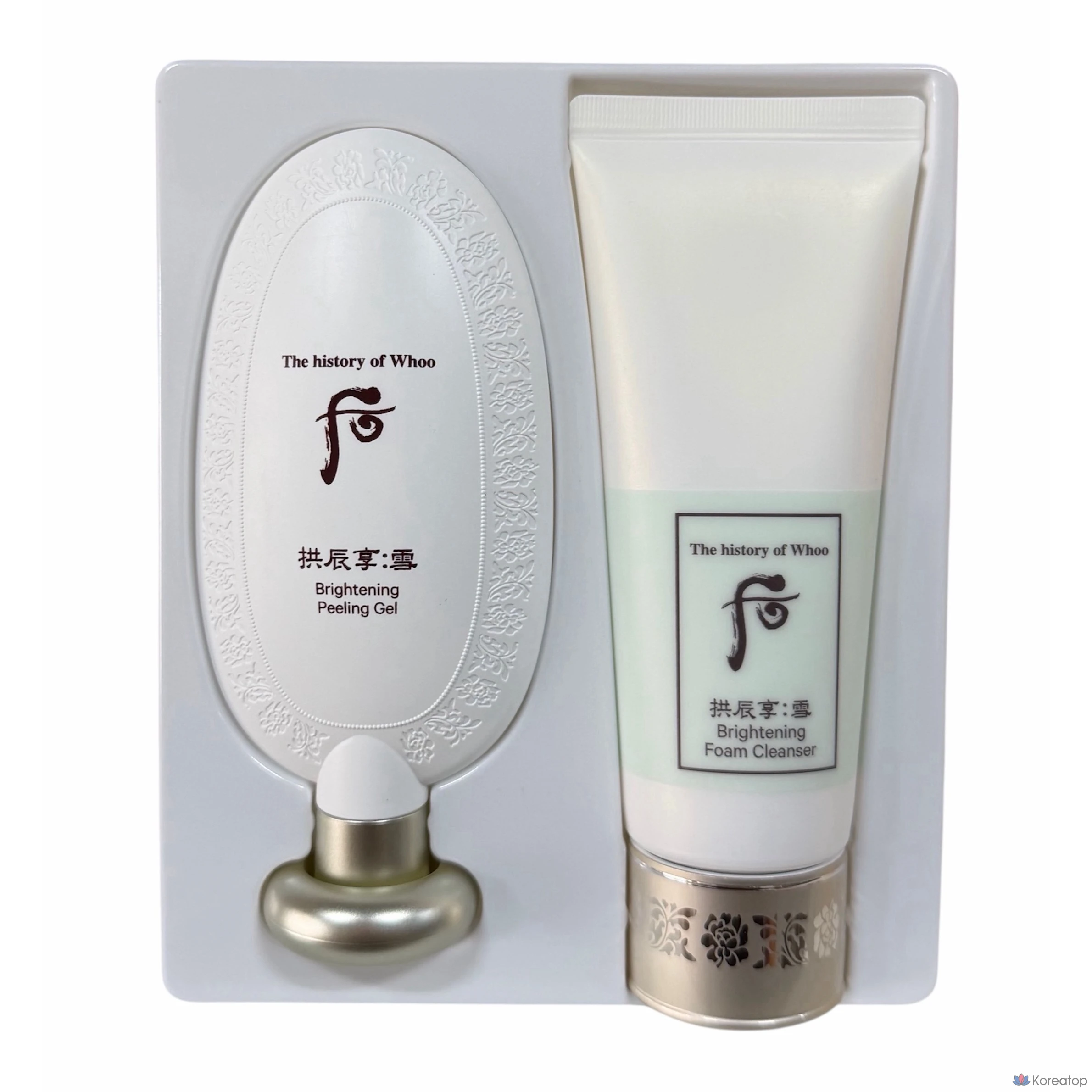 Набор Gongjinhyang Seol Whitening Cheongan Gel 100ml (включает пену для умывания Cheongan 100 мл), 1 шт.