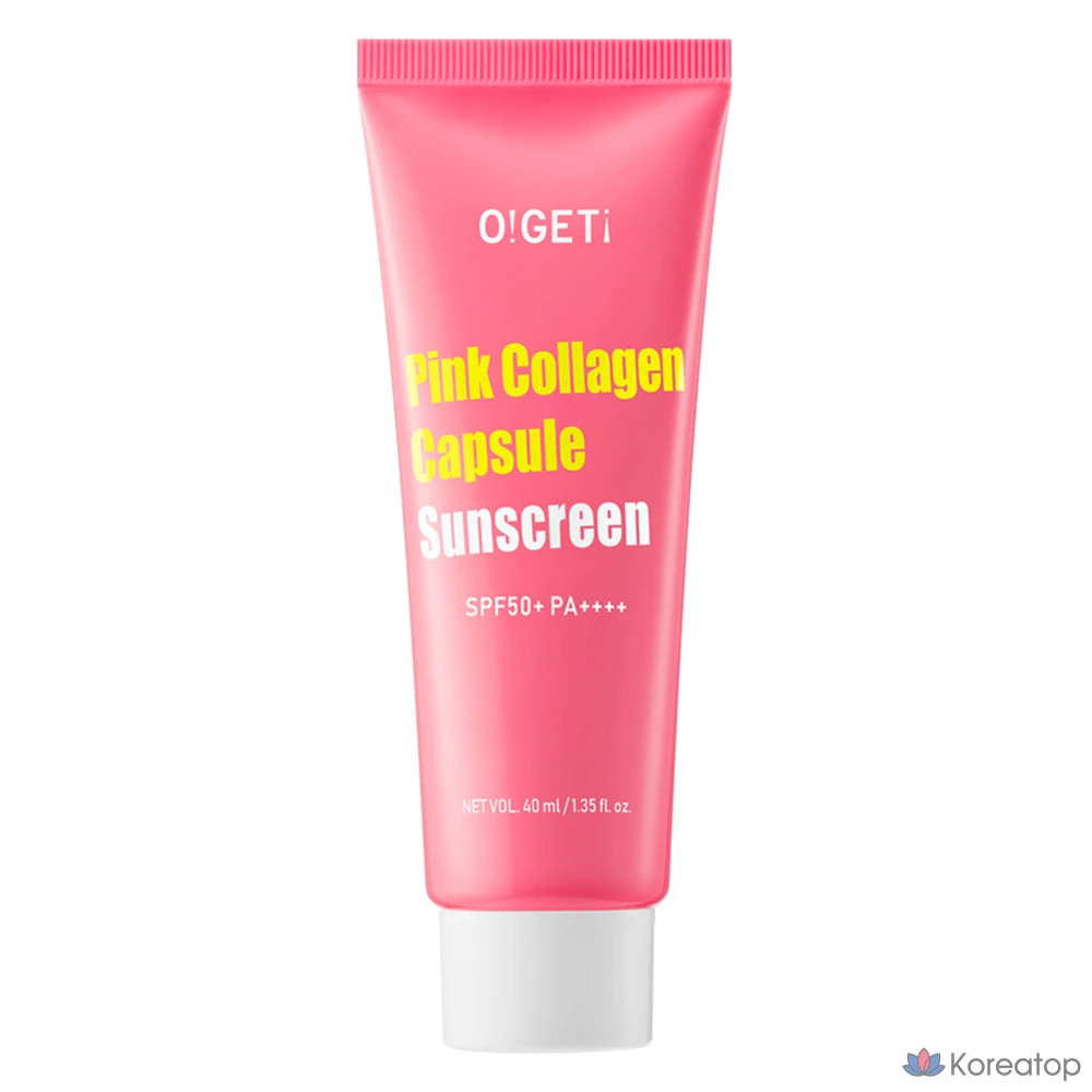 Солнцезащитный крем O!GETi Pink Collagen Capsule SPF50+ PA++++, 40 мл, 1 шт.