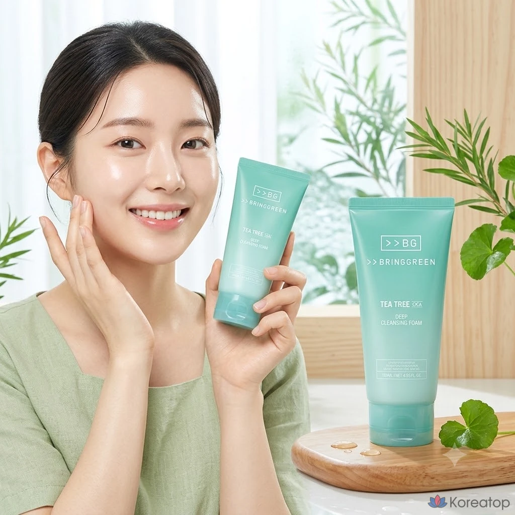 Очищающая пенка Bring Green Tea Tree Cica Deep Cleansing Foam, 240 мл, 1 шт.