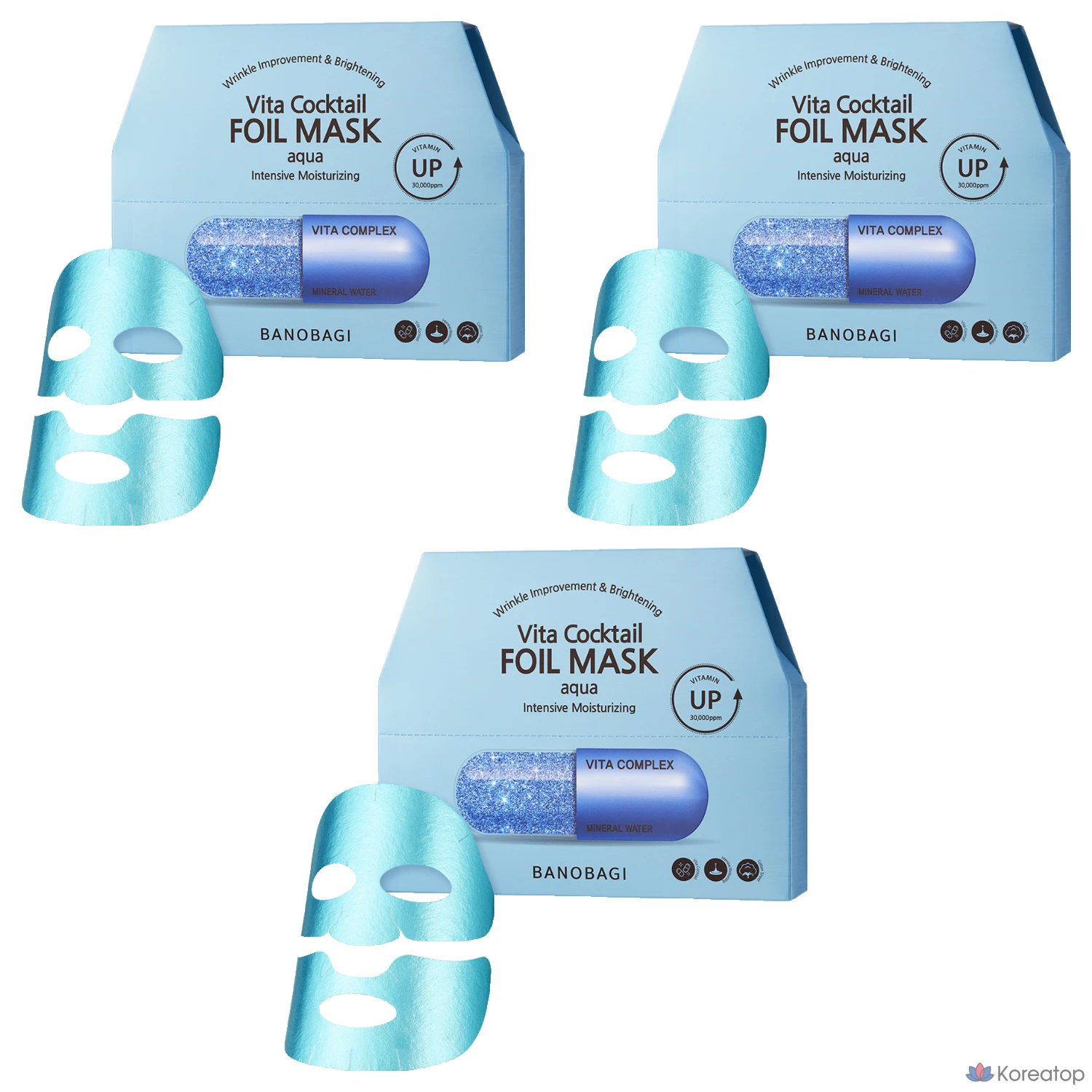 Тканевая маска для лица Banobagi Vita Cocktail Foil Mask Aqua, 30 шт.