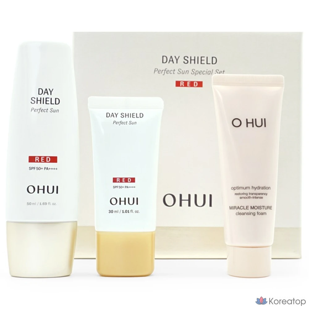 Набор Ohui Day Shield Perfect Sun Red 50 мл + 30 мл увеличенного объема, 1 шт.