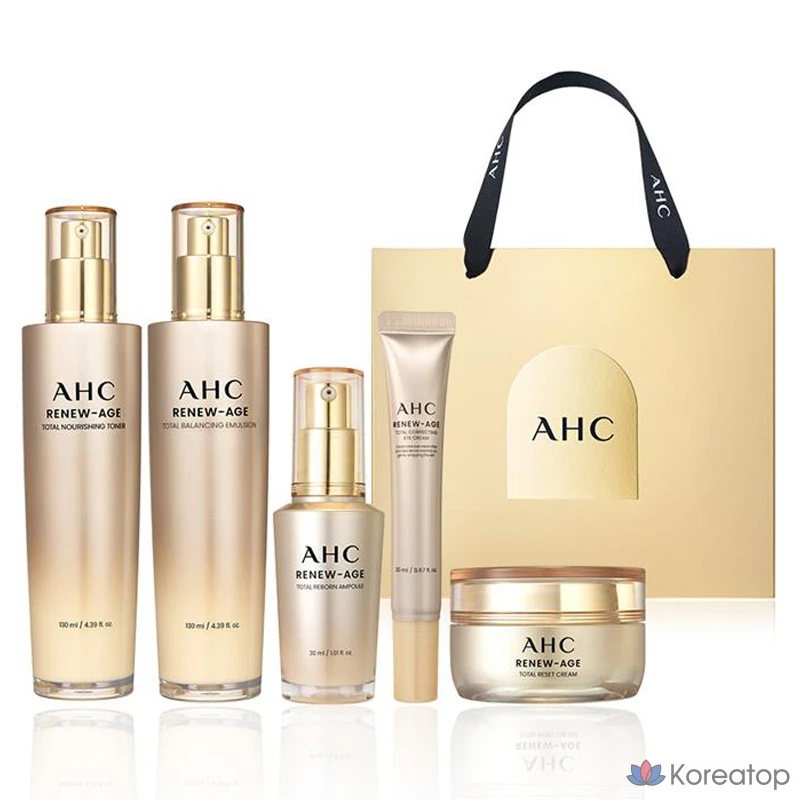 Подарочный набор AHC Renew Age Total (4 вида + крем для глаз 20 мл), 1 комплект.