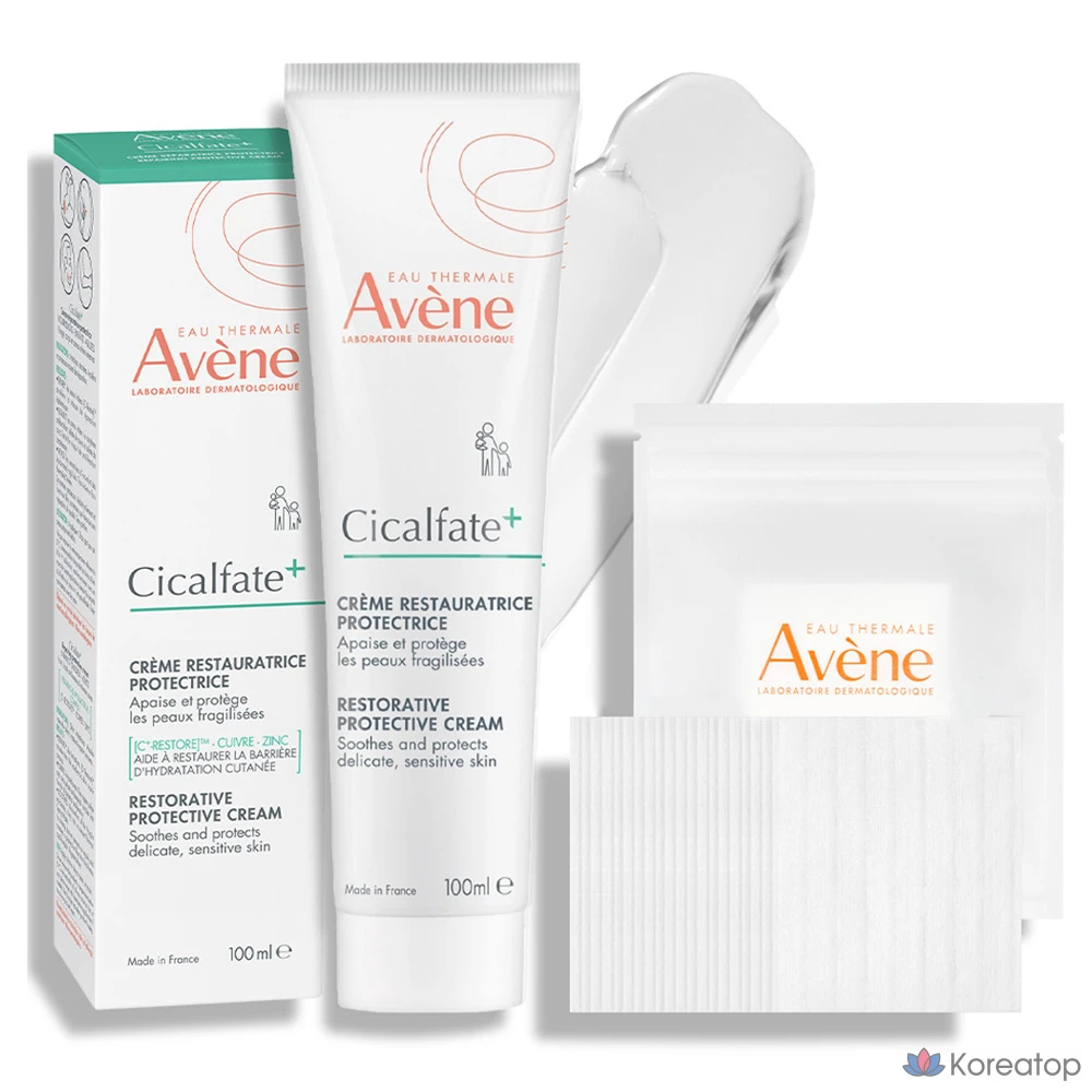 Набор для ухода Avene Cicalfate SOS Cream, 100 мл + 20 шт., 1 шт.