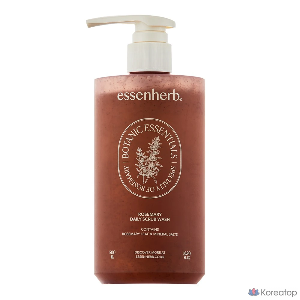 Гель-скраб для умывания EssenHerb с розмарином, 1 шт., 500 мл
