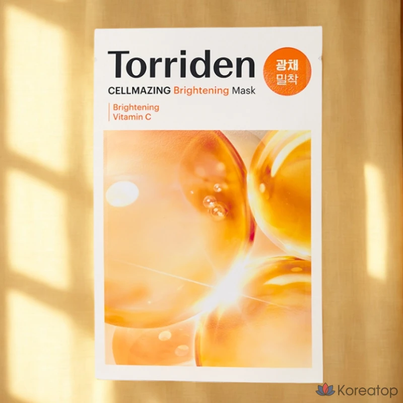 Осветляющая маска для лица Torriden Cellmazing Vita C, упаковка из 10 штук, 1 упаковка