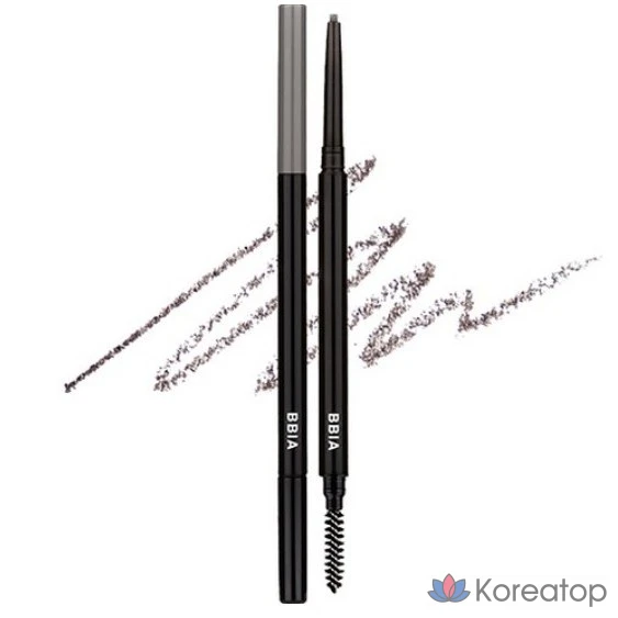 Карандаш для бровей BBIA Last Auto Eyebrow Pencil Slim, оттенок S6 Acorn Gray, 0.06 г, 1 шт.