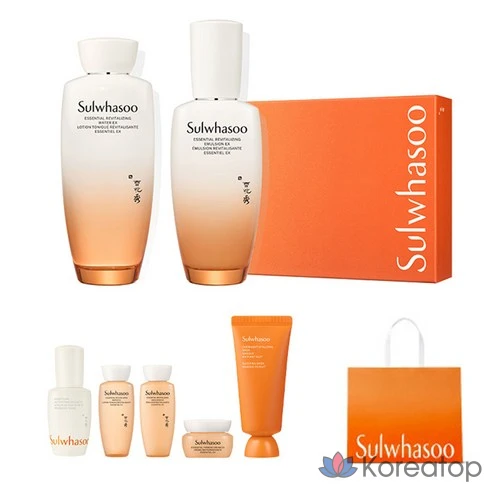 Sulwhasoo Концентрированный обновляющий женьшень 2 вида специальный набор + сумка для покупок + Концентрированный обновляющий крем с женьшенем Classic 10 мл x 3
