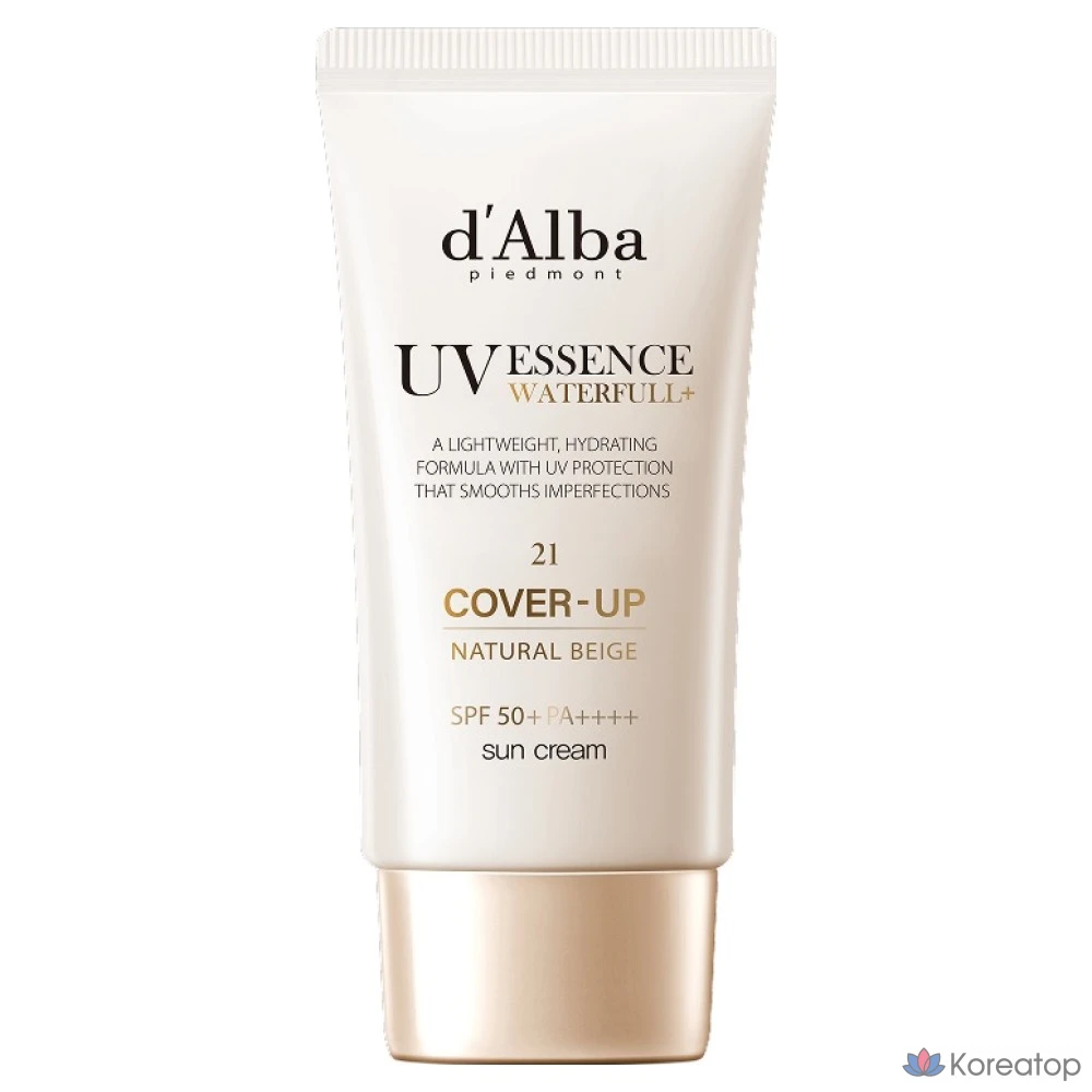 Солнцезащитный крем d'Alba Waterful Tone Up Sun Cream Natural Cover Beige, оттенок 21, 50 мл, 1 шт.
