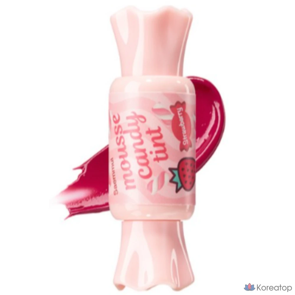 Тональный крем-мусс Saem Saemmul Mousse Candy Tint, 8 г, 02 Клубничный мусс, 1 шт.