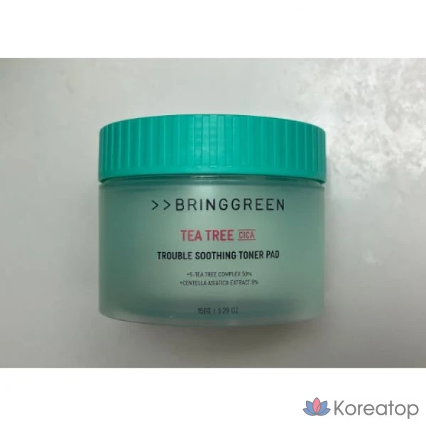 Тонер-пэды Bring Green Tea Tree Cica Trouble Soothing Toner Pad, 90 шт.