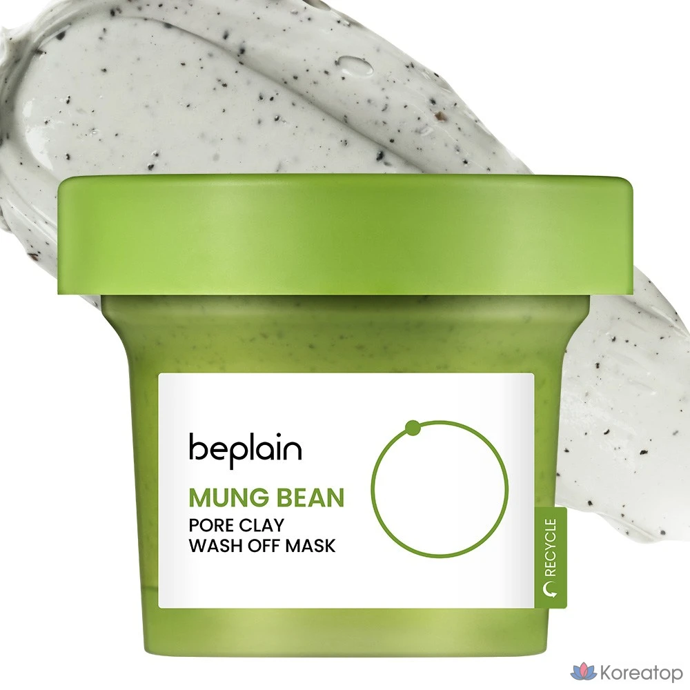 Глиняная маска для лица Beplain Green Bean Pore Clay Wash-off Pack, 120 мл, 1 шт.
