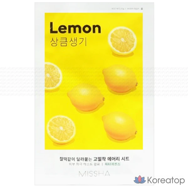Тканевая маска для лица Missha Airy Fit Sheet Mask (Lemon), 19 г, 10 шт.
