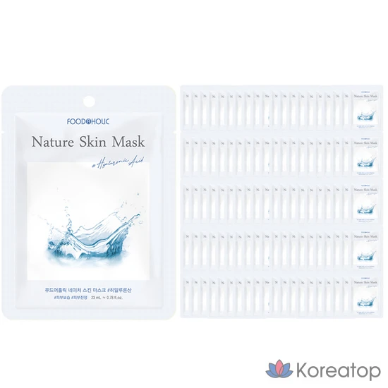 Тканевая маска для лица FoodaHolic Nature Skin Hyaluronic Acid Mask, 100 шт.
