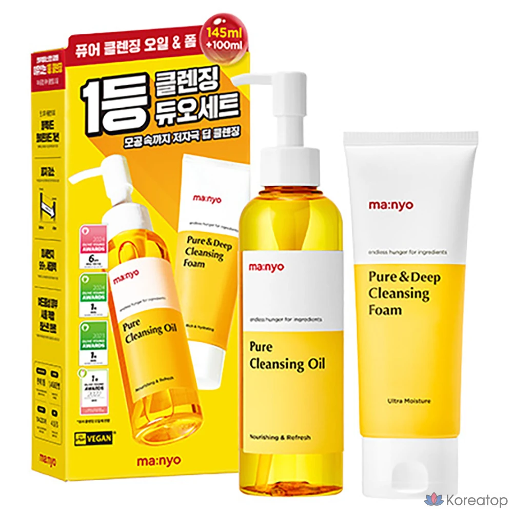 Manyo Factory Pure Cleansing Oil &amp; Cleansing Foam Duo Set (2 вида, 1 комплект)