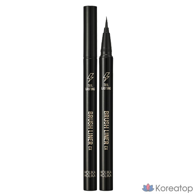 Подводка для глаз Holika Holika Tail Lasting Brush Eyeliner EX, оттенок 01 Real Black, 1 шт.