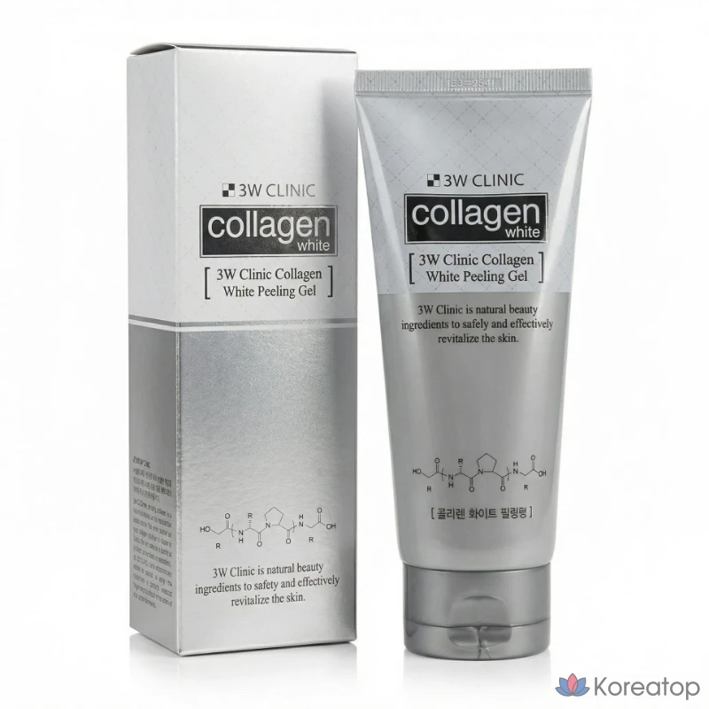 Пилинг 3W Clinic Collagen White Peeling Gel Whitening, 180 мл, 1 шт.