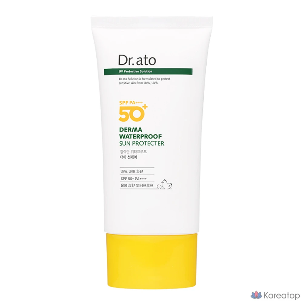 Водостойкий солнцезащитный крем Dr. Ato Derma SPF50+ PA++++, 1 шт., 80 мл