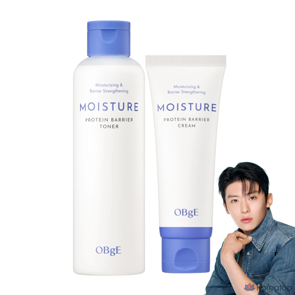 Набор из 2 предметов: тоник OBge Moisture Protein Barrier Toner 200 мл + крем 70 мл.