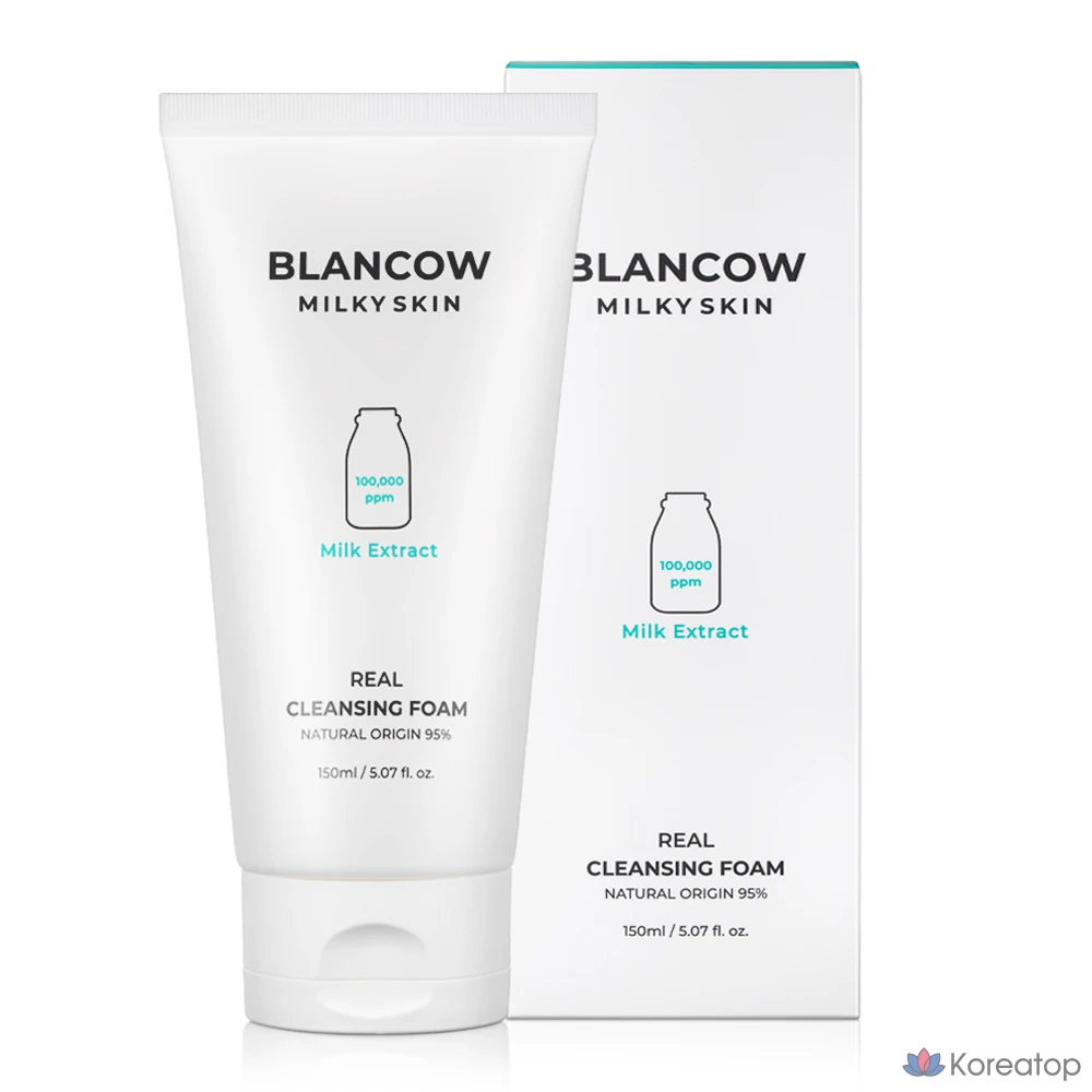 Очищающая пенка Blancow Real Milk Cleansing Foam, 1 шт., 150 мл.