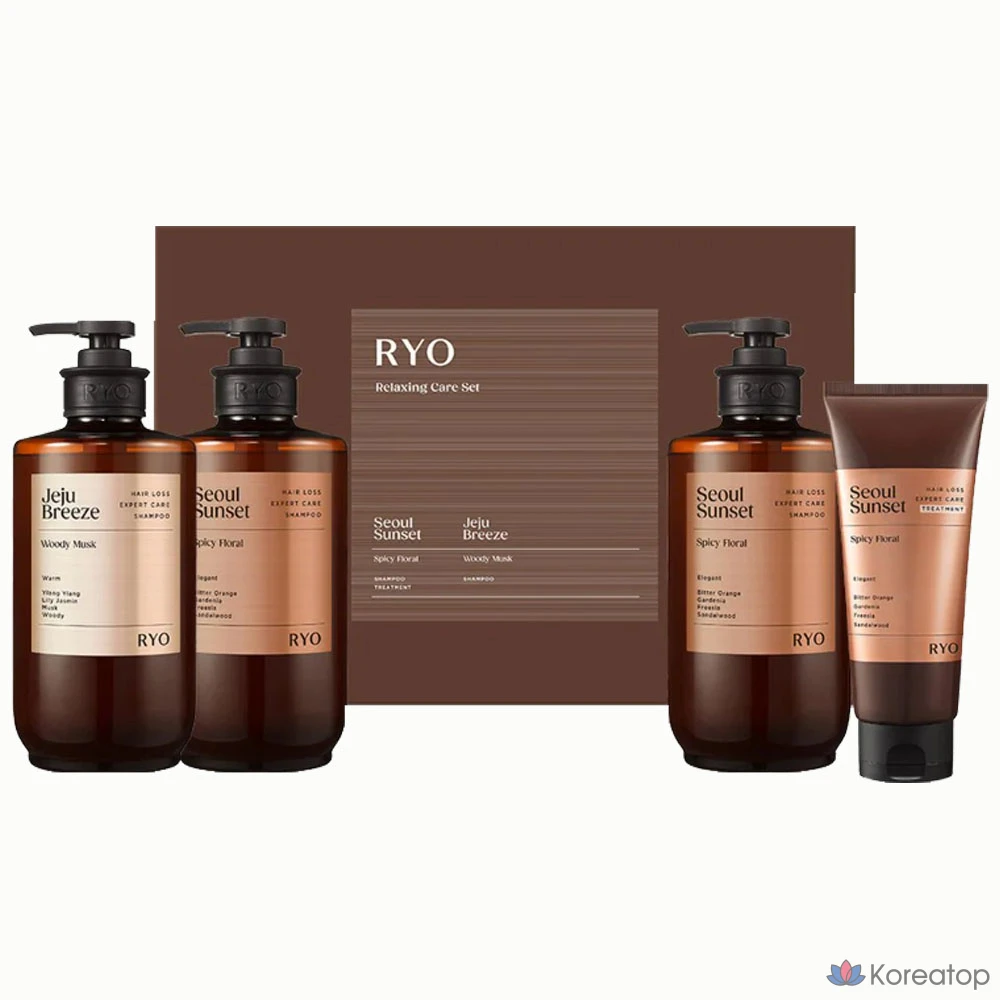 Набор для расслабляющего ухода Ryeo Relaxing Care Seoul Sunset Jeju Gentle Breeze Set, 1 комплект.