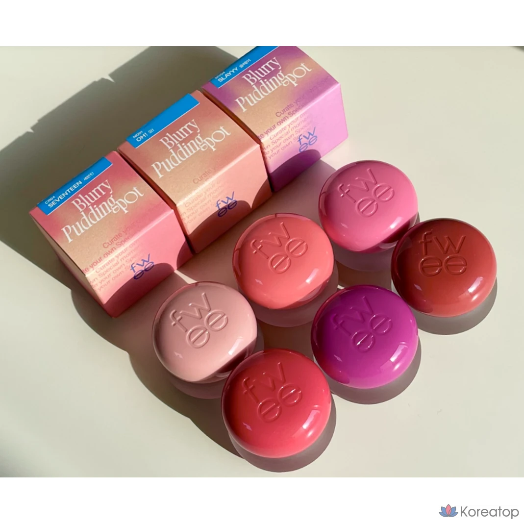 Тинт для губ и щек fwee Lip & Cheek Blurry Pudding Pot, оттенок PK04 Crush, 5 г, 1 шт.