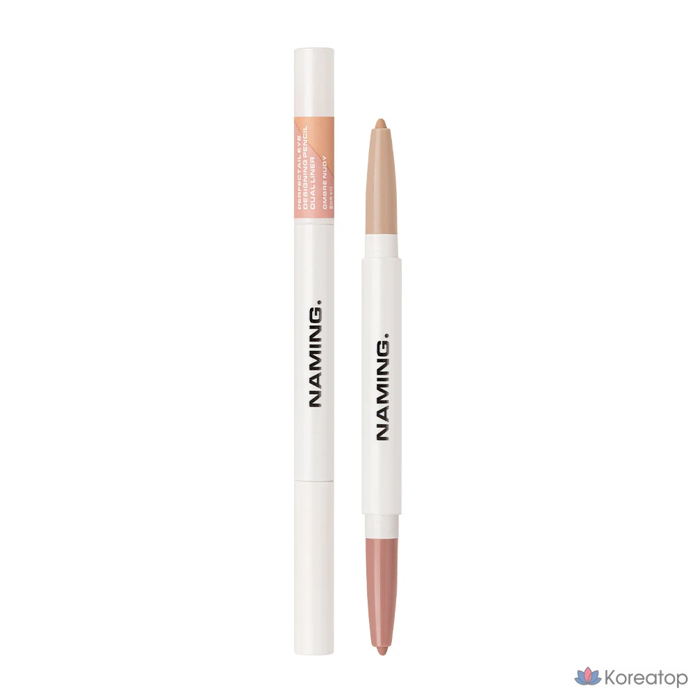 Дизайнерский карандаш для глаз Naming Perfect Tail Eye, двойная подводка, 1 штука, Ombre Nudie