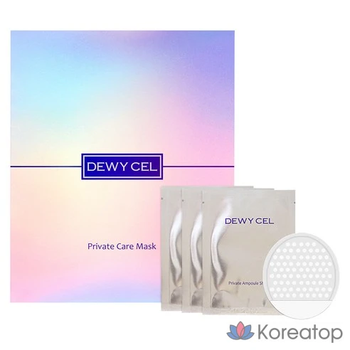 Набор из 5 масок для интимной гигиены DEWYCEL (5 листов + ампула, 3 шт.), 1 упаковка, 5 штук.