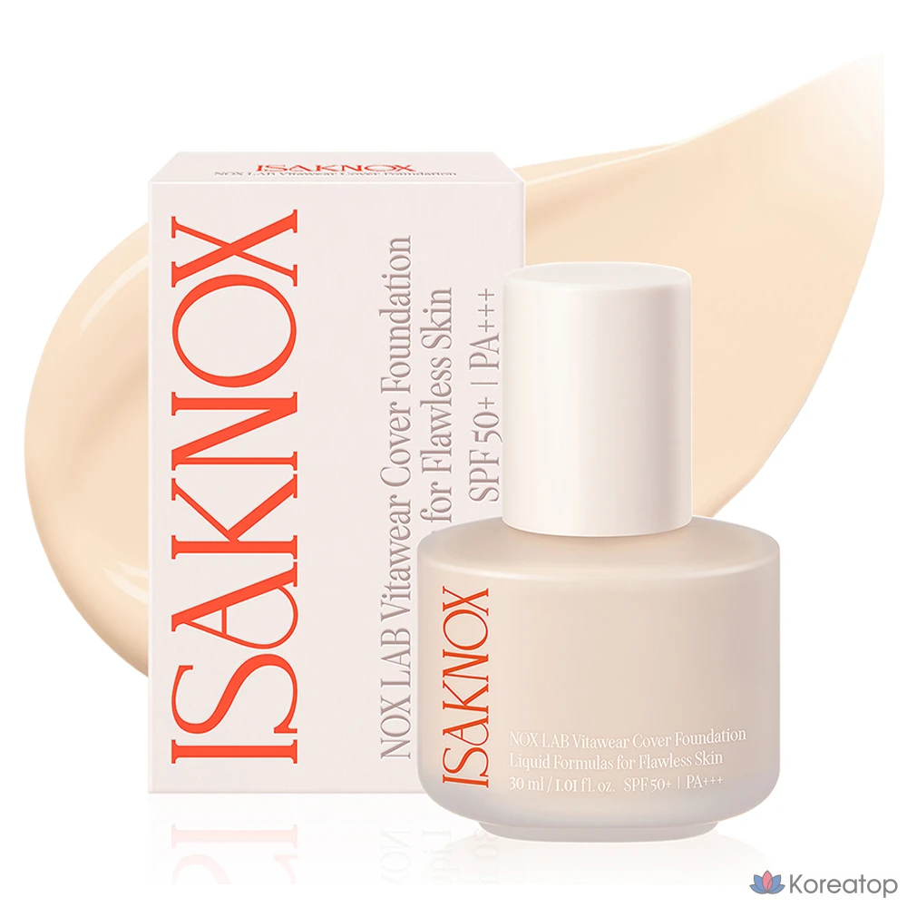 Тональный крем Isa Knox Knoxlab Vita Wear Cover Foundation, оттенок 21 Light Beige, 30 мл, 1 шт.