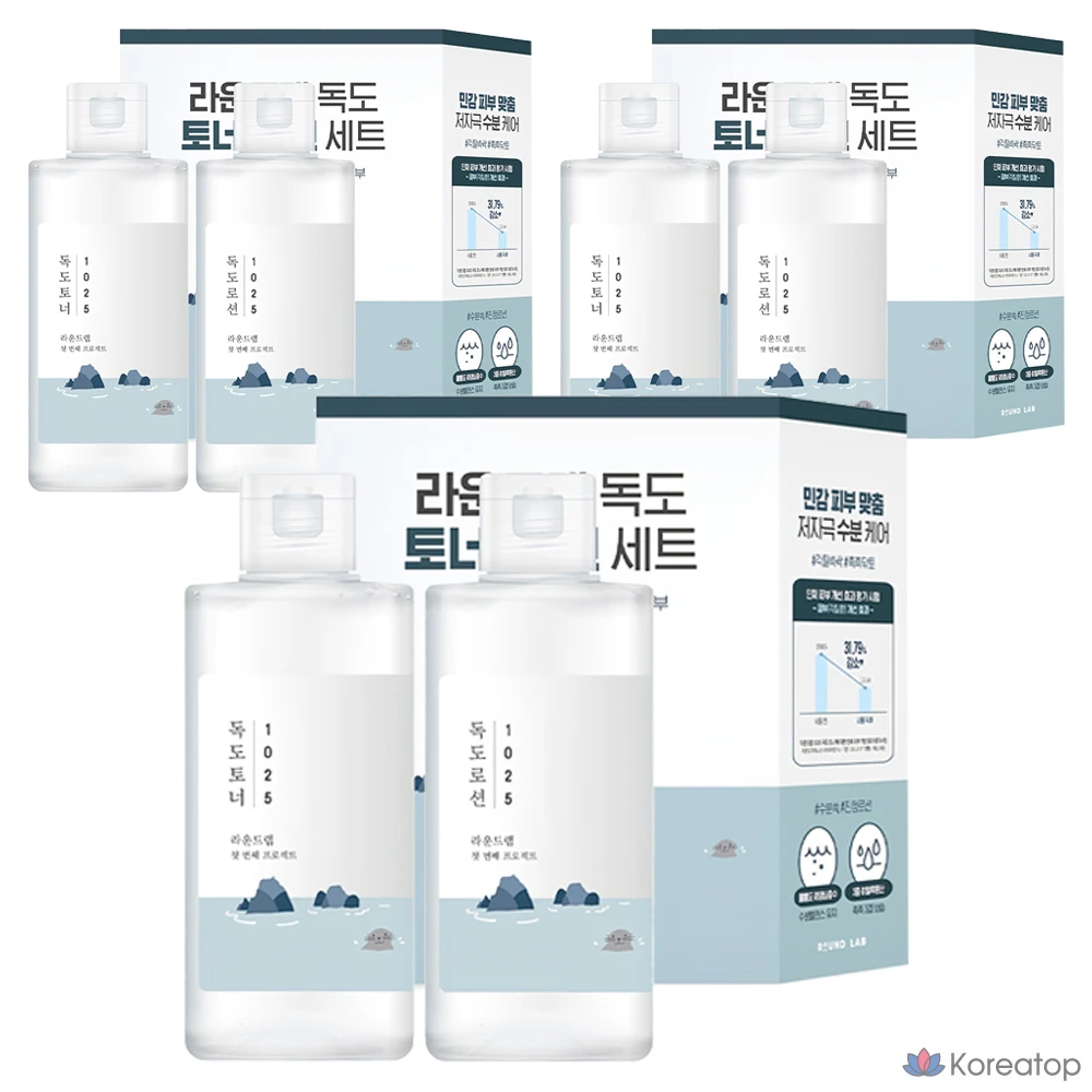 Набор из 3 комплектов: тоник Round Lab Dokdo 200 мл + лосьон 200 мл.