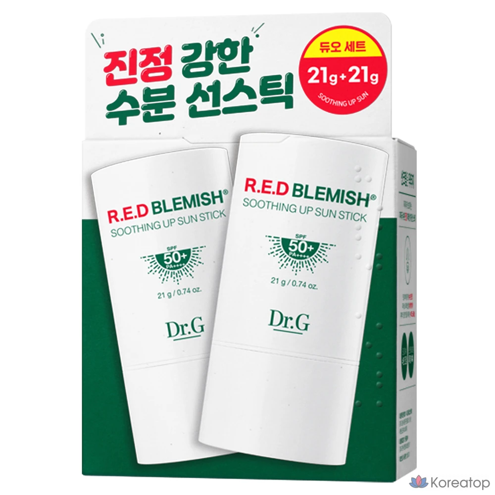 Набор солнцезащитных стиков Dr.G Red Blemish Soothing Up Sun Stick Duo Set SPF50+ PA++++, 42 г, 1 шт.