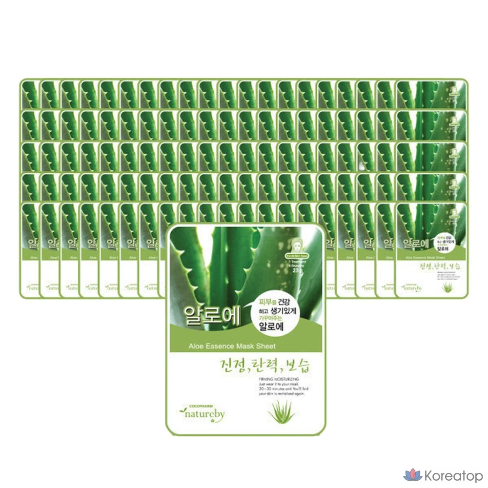 Тканевая маска для лица Natureby Aloe Essence Mask, 100 шт.