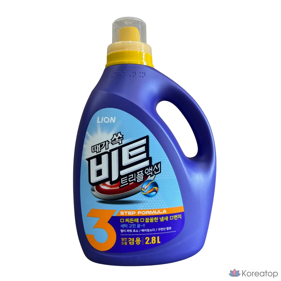 Жидкое средство для стирки Lion Beat Triple Action Liquid Detergent, 2,8 л, 1 шт.