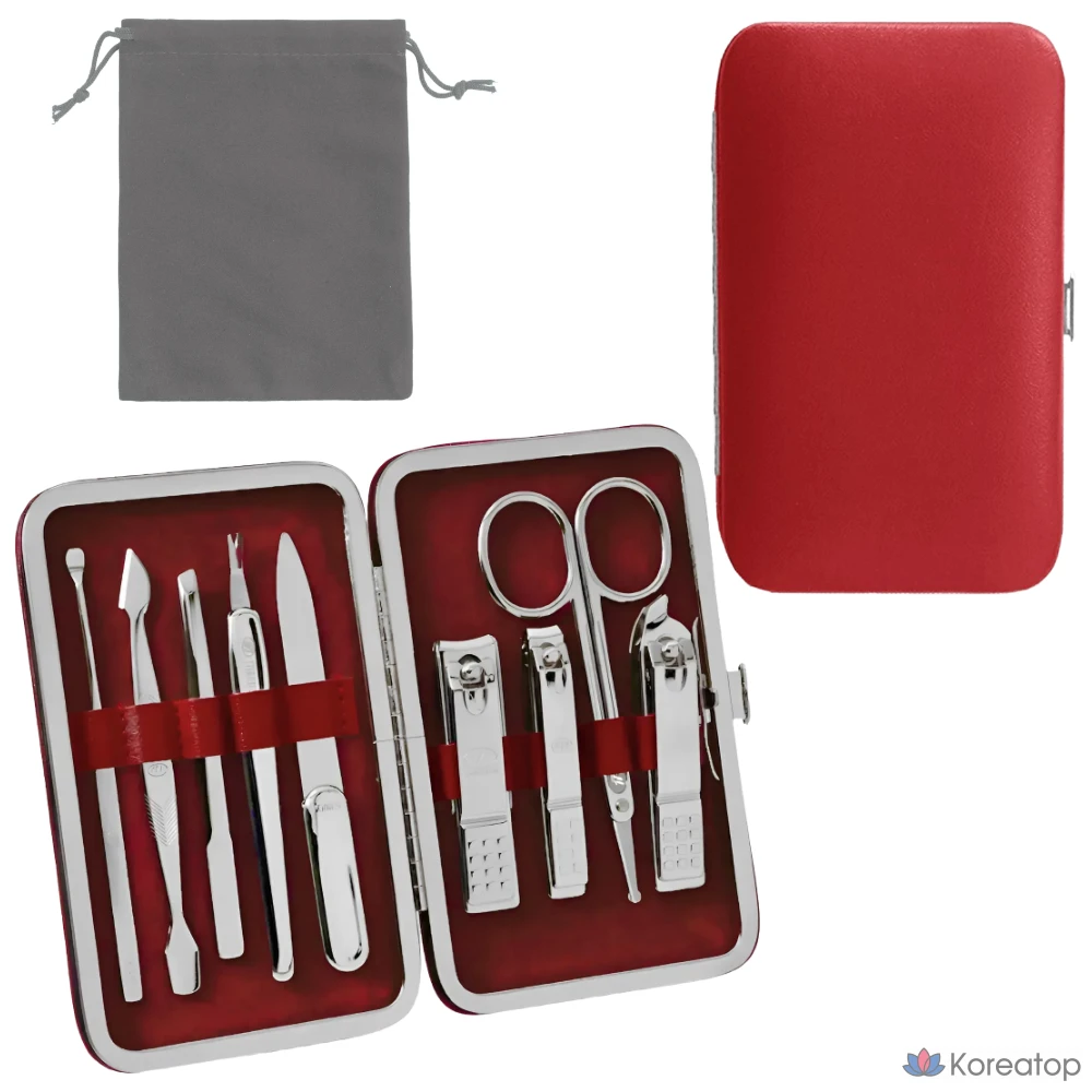 Набор для ухода за ногтями Three Seven 777 Nail Clipper Set TS-343EXC, красный, 1 шт.