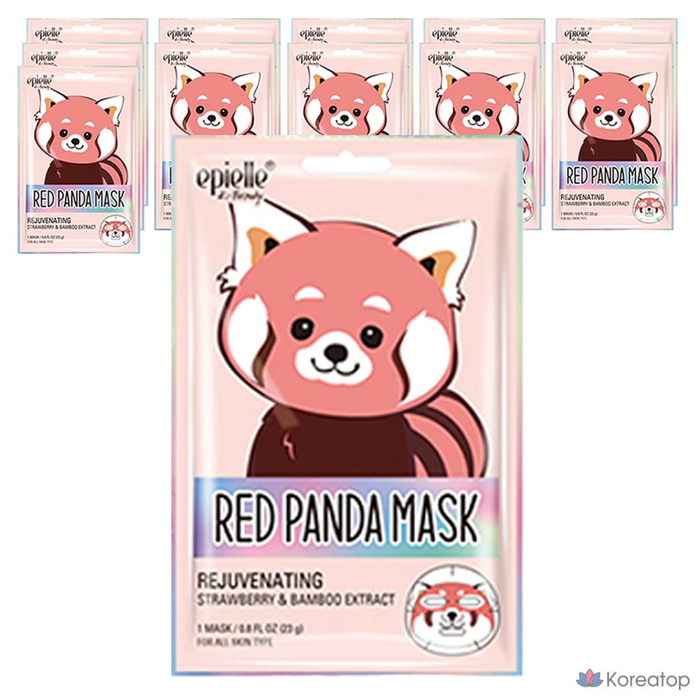 Тканевая маска для лица Epielle Season 4 Animal Character Red Panda Mask, 12 шт.