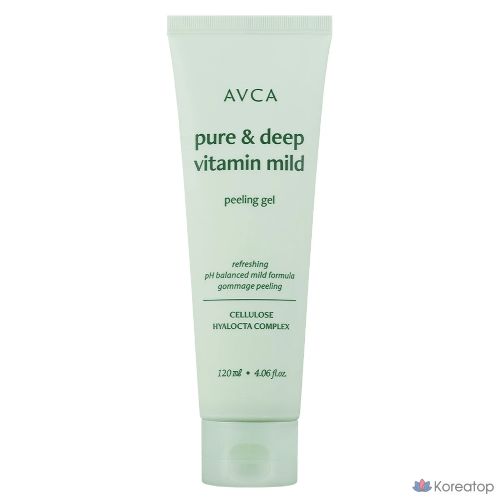 Гипоаллергенный отшелушивающий гель AVCA Pure &amp; Deep Vitamin с мягкой кислотностью, 120 мл, 1 шт.