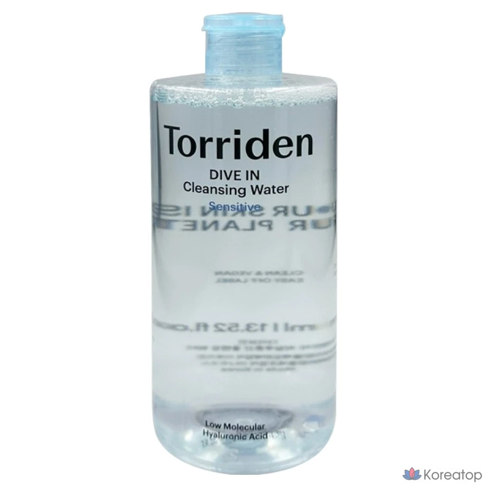 Очищающая вода Torriden Dive In Low Molecular Hyaluronic Acid Cleansing Water, 400 мл, 1 шт.