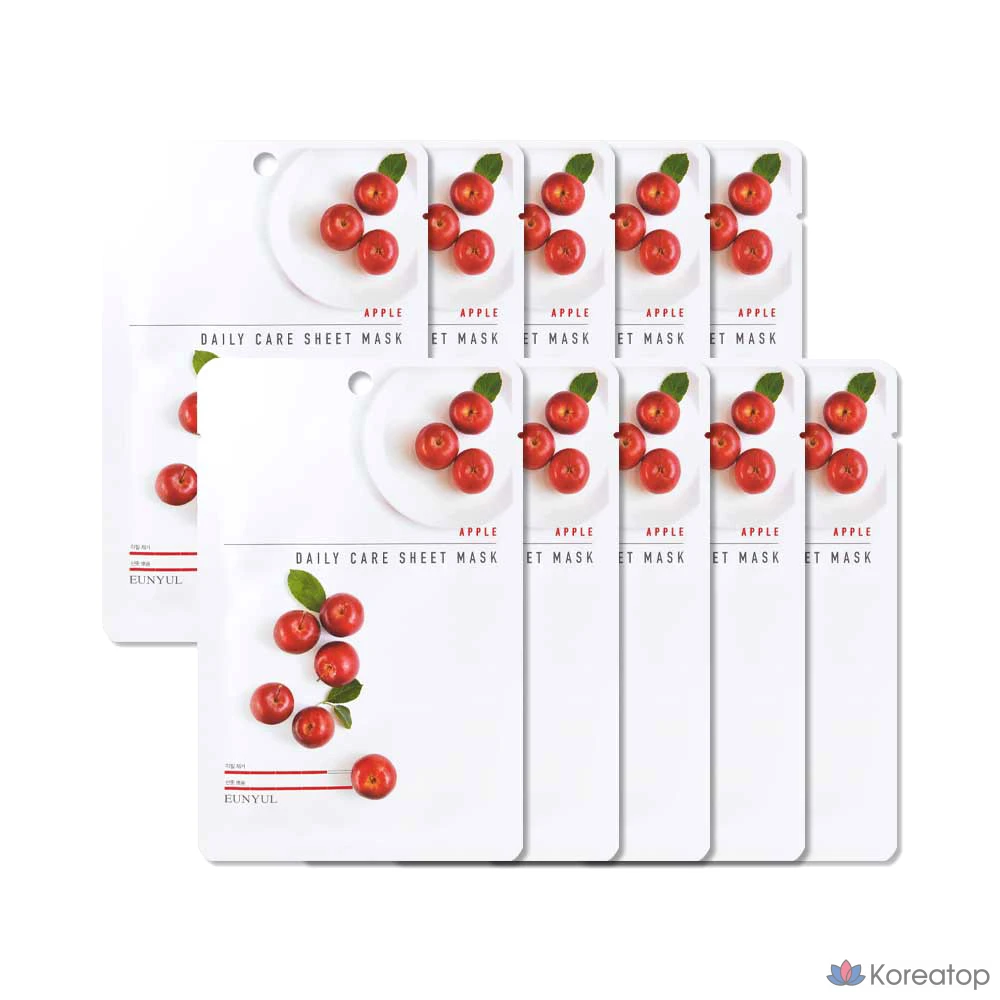 Тканевая маска для лица Eunyul Apple Daily Care Sheet Mask, 10 шт.