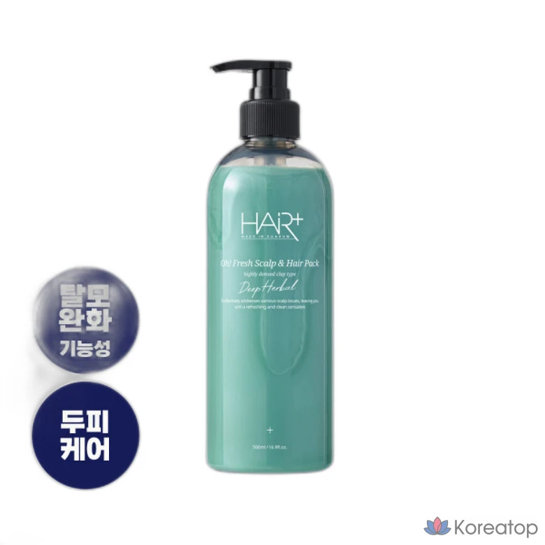 Маска для волос и кожи головы Hair Plus Offresh Hair Pack Deep Herbal Scalp &amp; Hair Pack, 500 мл, 1 шт.