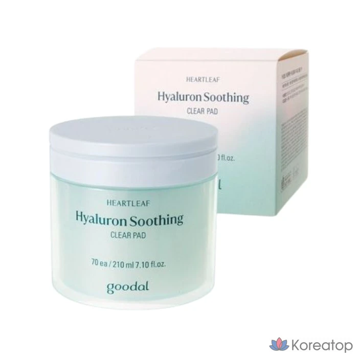 Пэды Goodal Beauty Ton Up (NEW) Houttuynia Cordata Hyaluronic Soothing Clear Pad, 70 шт.