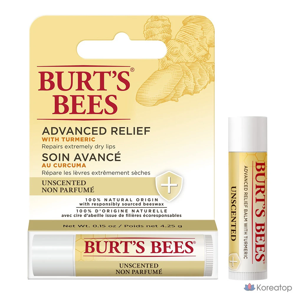 Бальзам для губ Burt's Bees Advanced Relief, без запаха, 4,25 г, 1 шт.
