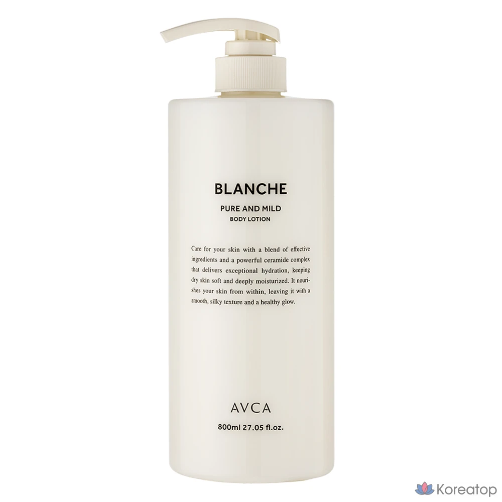 Лосьон для тела AVCA Pure &amp; Mild с керамидами, аромат Blanche, 800 мл, 1 шт.
