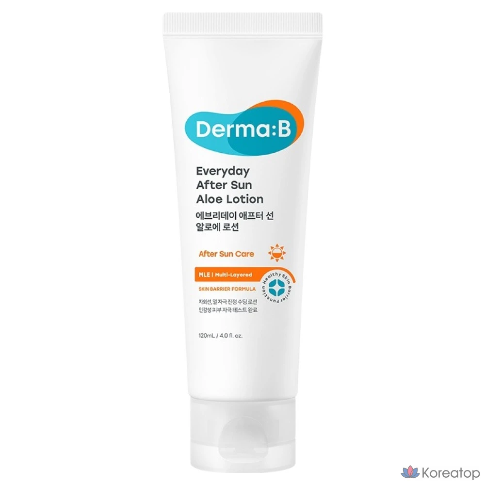 Увлажняющий лосьон после загара DERMA:B Everyday After Sun Aloe Lotion, 120 мл, 1 шт.