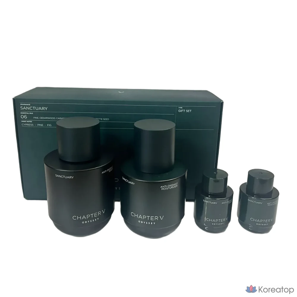 Набор ODYSSEY Chapter Five Sanctuary: тоник 140 мл + 30 мл + увлажняющий крем 110 мл + 30 мл, 1 комплект.