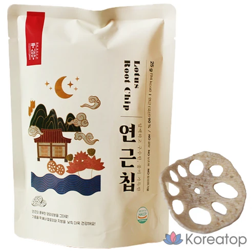 Poongsimdang Lotus Root Chips веганская здоровая закуска без сахара и глютена