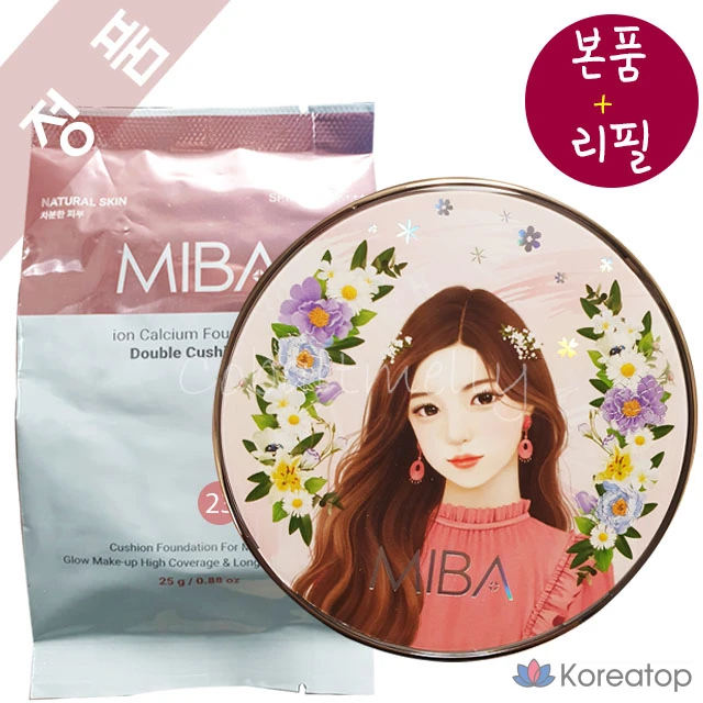 Тональный крем MIBA Season 2 Ion Calcium Foundation Double Cushion, сменный блок (2 типа), 1 шт., № 23