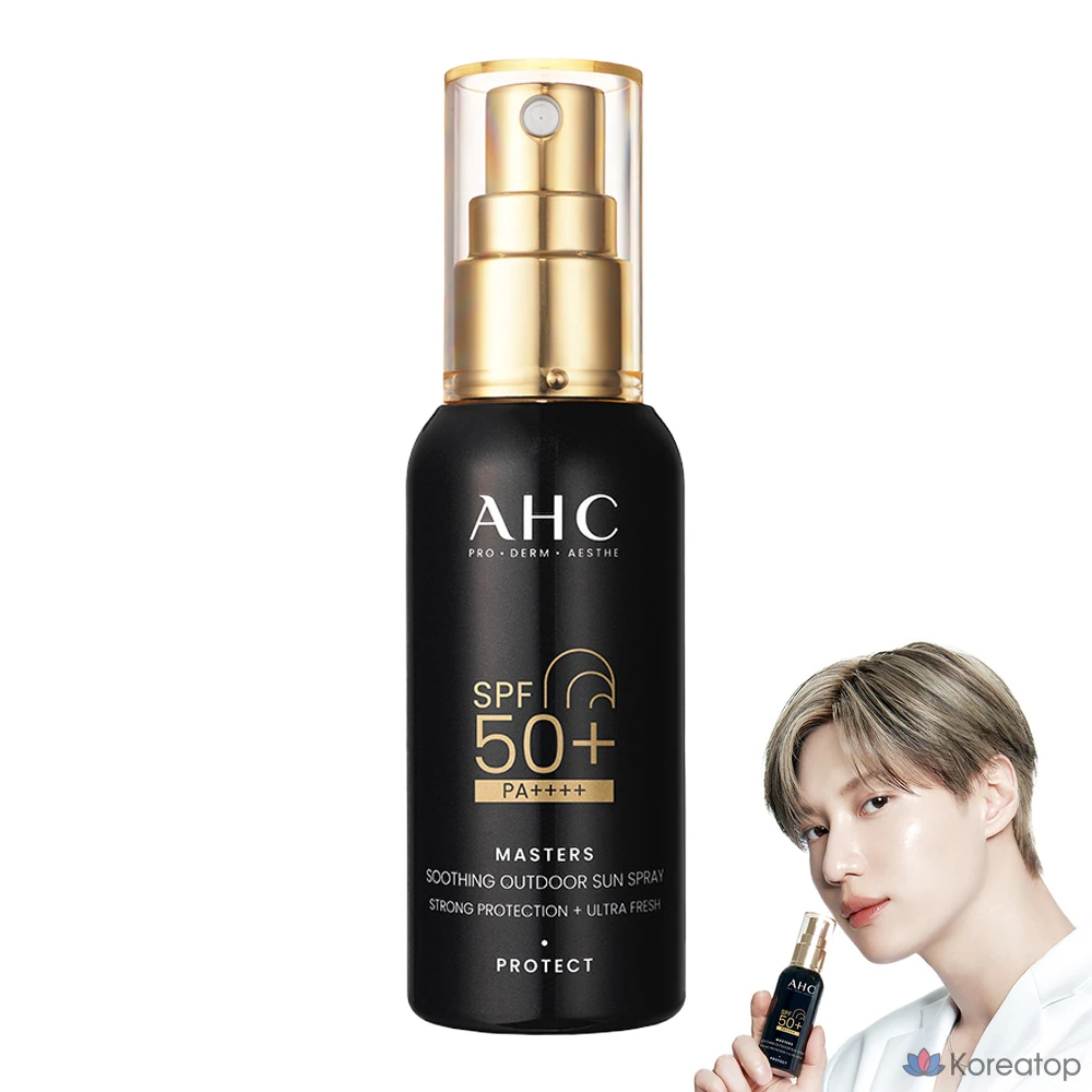 Успокаивающий солнцезащитный спрей для улицы AHC Masters SPF50+ PA++++, 55 мл, 1 шт.