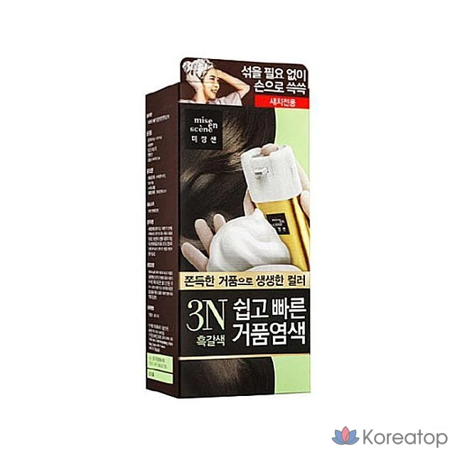 Пенная краска для волос Mise en Scene, оттенок Dark Brown, 1 шт.