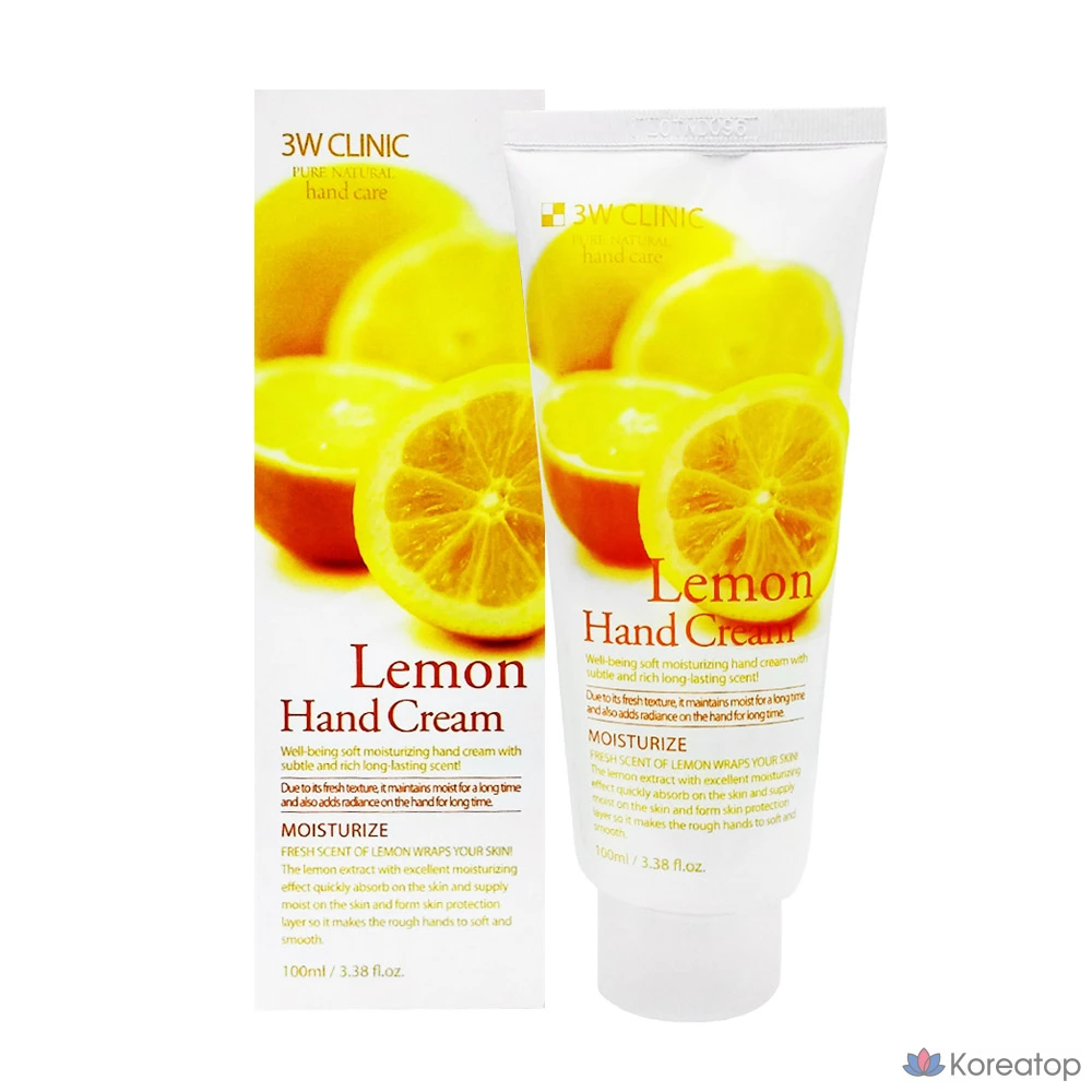Крем для рук 3W Clinic Moisturizing Lemon Hand Cream, 100 мл, 1 шт.