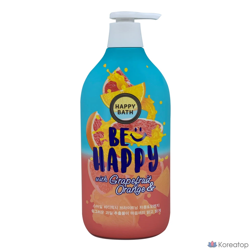 Гель для душа Happy Bath Brightening с грейпфрутом и апельсином, 900 мл, 1 шт.